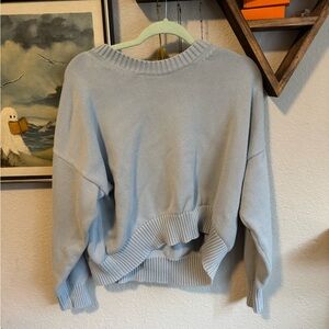 Quince Soft Blue Crew Neck Sweater